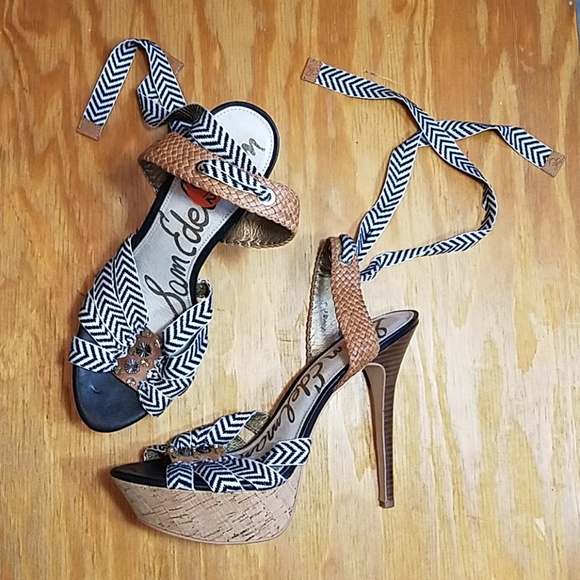 Sam Edelman Shoes - Sam Edelman ankle tie platform stiletto heels